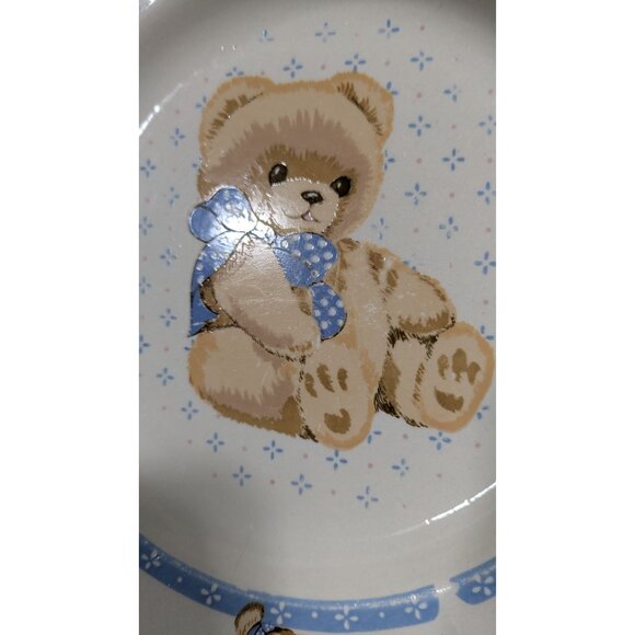 Tienshan Stoneware Teddy Bear Plate Dishwasher & Microwave Safe China - Picture 2 of 12